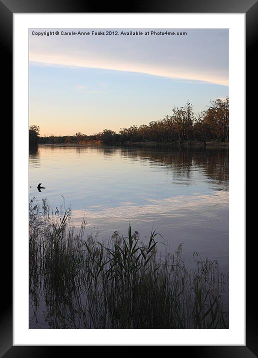 Murray River Sunset Series 1 Framed Mounted Print by Carole-Anne Fooks