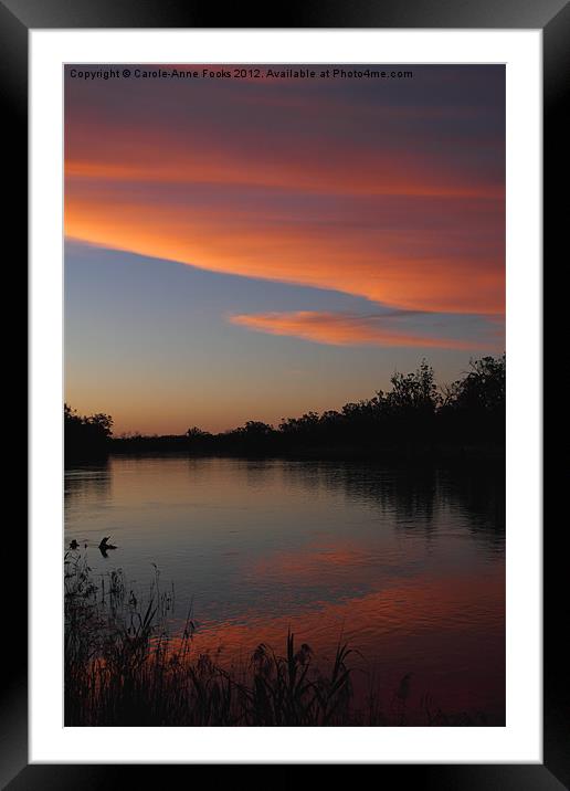 Murray River Sunset Series 1 Framed Mounted Print by Carole-Anne Fooks