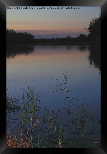 Murray River Sunset Series 2 Framed Print by Carole-Anne Fooks