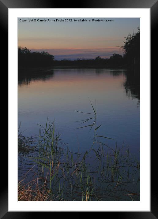 Murray River Sunset Series 2 Framed Mounted Print by Carole-Anne Fooks