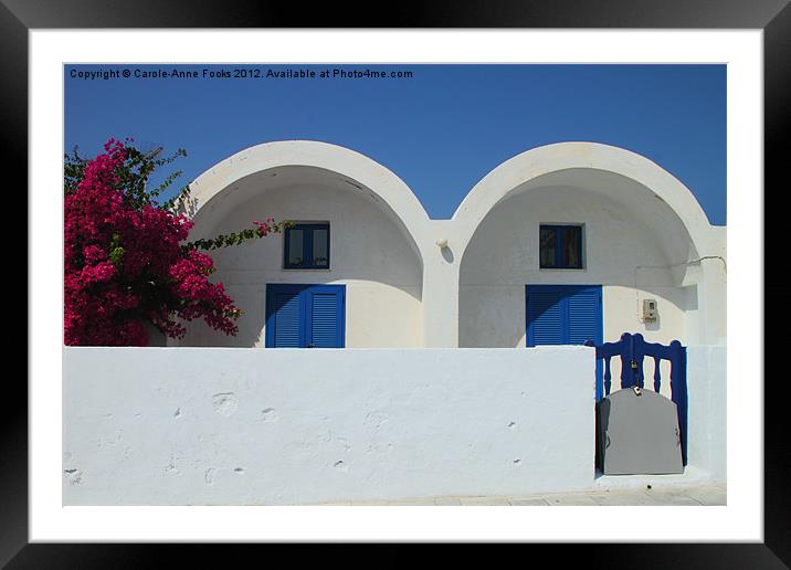 House, Oia, Santorini Framed Mounted Print by Carole-Anne Fooks