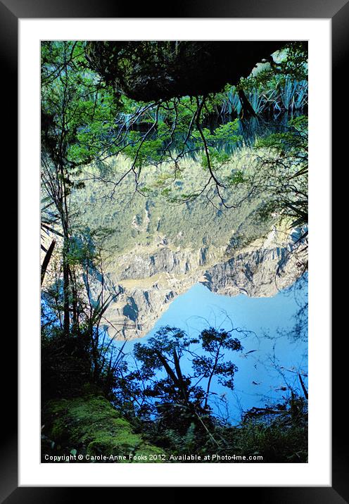 Mirror Lake Three New Zealand Framed Mounted Print by Carole-Anne Fooks