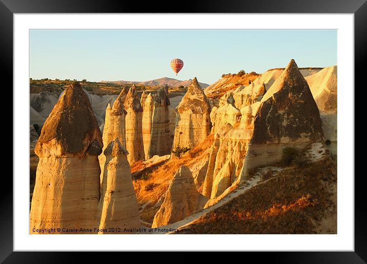 Hot Air Balloon at Sunrise Framed Mounted Print by Carole-Anne Fooks