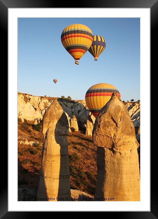 Ballooning Over The Valley Of Love Framed Mounted Print by Carole-Anne Fooks