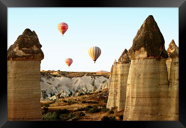 Ballooning In The Valley of Love Framed Print by Carole-Anne Fooks