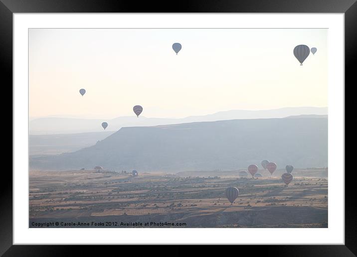 Ballooning Before Dawn Goreme Turkey Framed Mounted Print by Carole-Anne Fooks