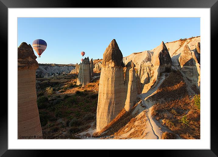 Ballooning Over The Valley Of Love Framed Mounted Print by Carole-Anne Fooks