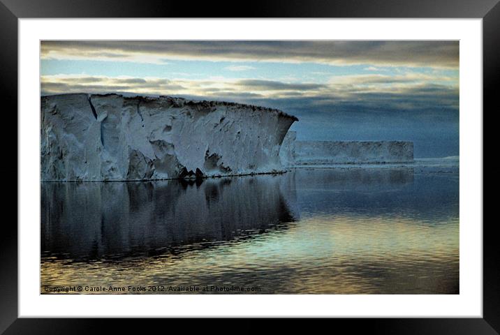 Iceberg in the Ross Sea at Night Framed Mounted Print by Carole-Anne Fooks