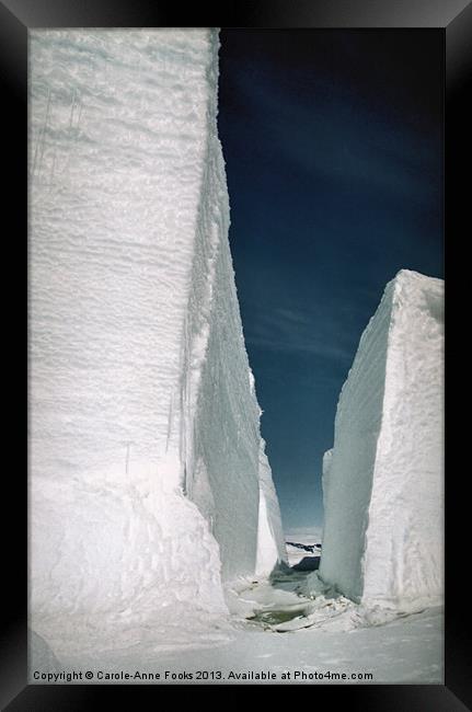 Tabular Icebergs Antarctica Framed Print by Carole-Anne Fooks