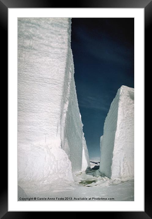 Tabular Icebergs Antarctica Framed Mounted Print by Carole-Anne Fooks