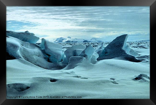 Pressure Ridges Antarctica Framed Print by Carole-Anne Fooks
