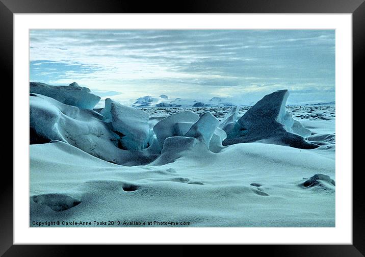 Pressure Ridges Antarctica Framed Mounted Print by Carole-Anne Fooks