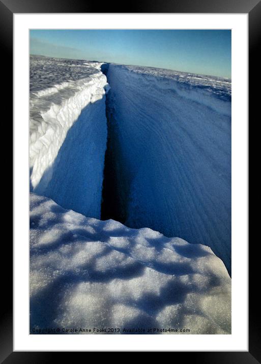 Crevasse Framed Mounted Print by Carole-Anne Fooks