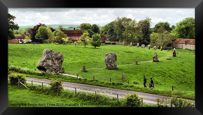 Avebury Village and Stone Circle Framed Print by Carole-Anne Fooks