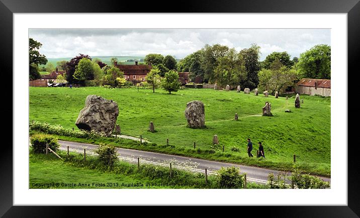 Avebury Village and Stone Circle Framed Mounted Print by Carole-Anne Fooks