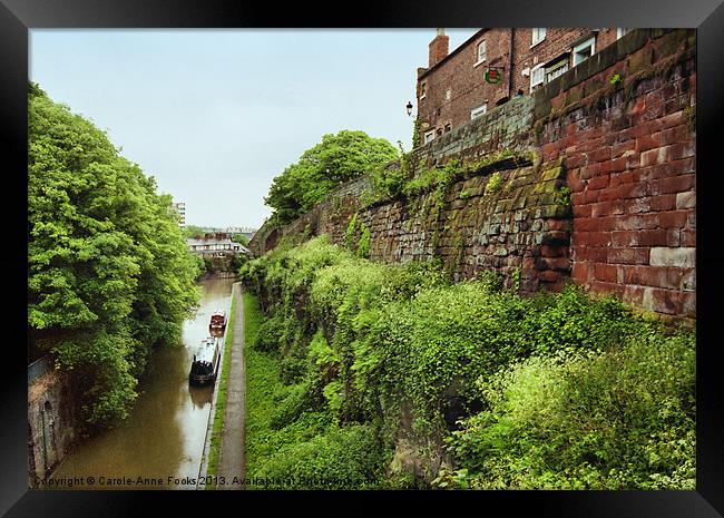 Chester City Walls and Canal Framed Print by Carole-Anne Fooks