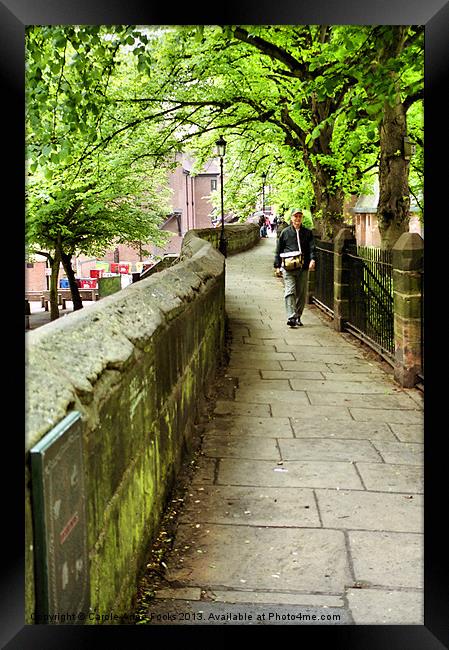 Chester City Walls Framed Print by Carole-Anne Fooks