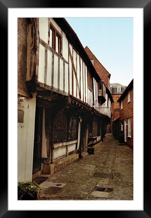 Tudor Terraces Devizes England Framed Mounted Print by Carole-Anne Fooks
