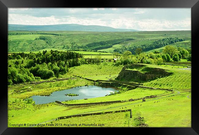 Clay Working Pits For Hadrians Wall Framed Print by Carole-Anne Fooks