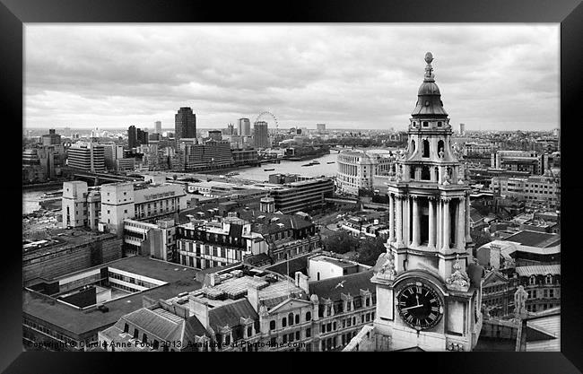 London in Black And White Framed Print by Carole-Anne Fooks