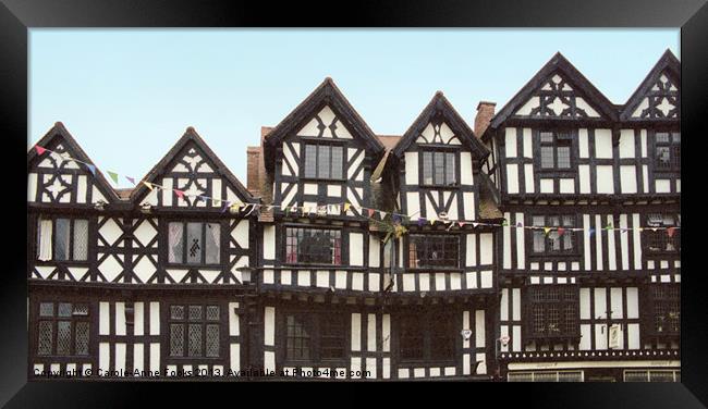 Ludlow Half Timbered Tudor Building Framed Print by Carole-Anne Fooks