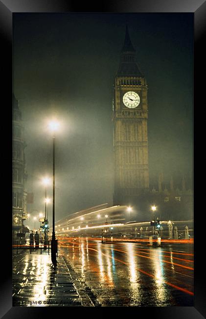 A Glowing Big Ben Framed Print by Carole-Anne Fooks