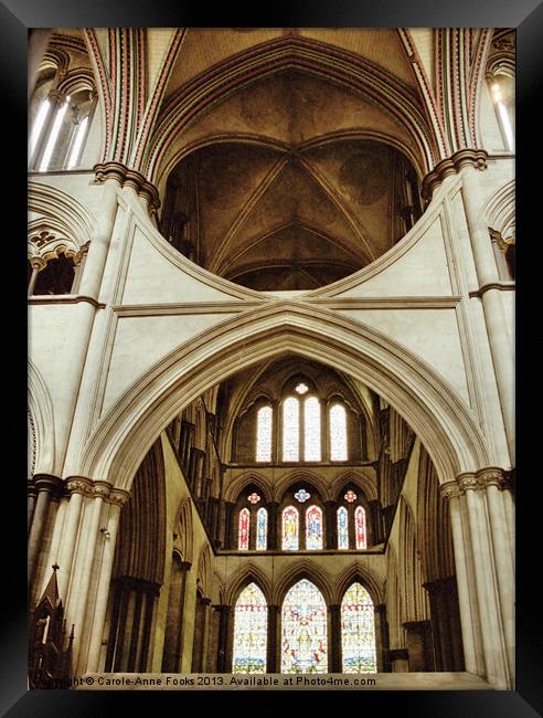 Salisbury Cathedral Interior Framed Print by Carole-Anne Fooks