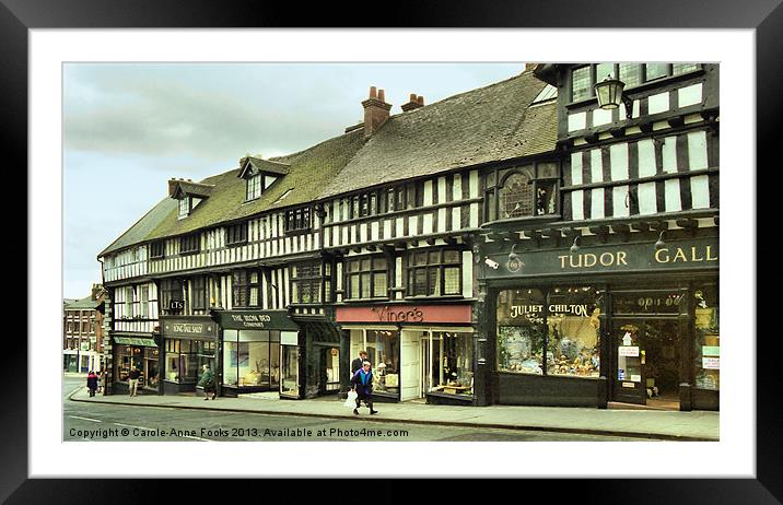 Shrewsbury Streetscape Framed Mounted Print by Carole-Anne Fooks