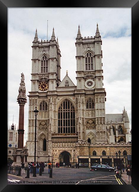 West front of Westminster Abbey Framed Print by Carole-Anne Fooks