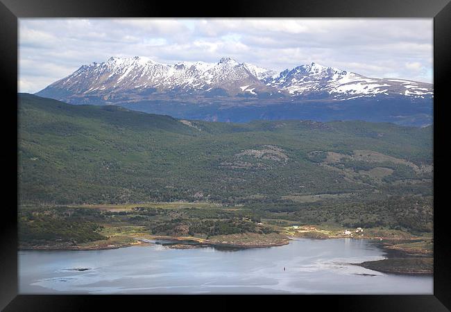 The Beagle Channel Aerial Framed Print by Carole-Anne Fooks