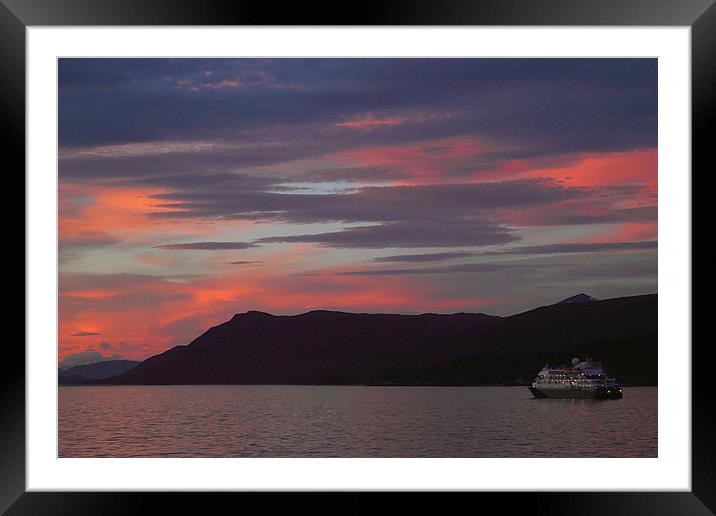 Sunset on the Beagle Channel Framed Mounted Print by Carole-Anne Fooks