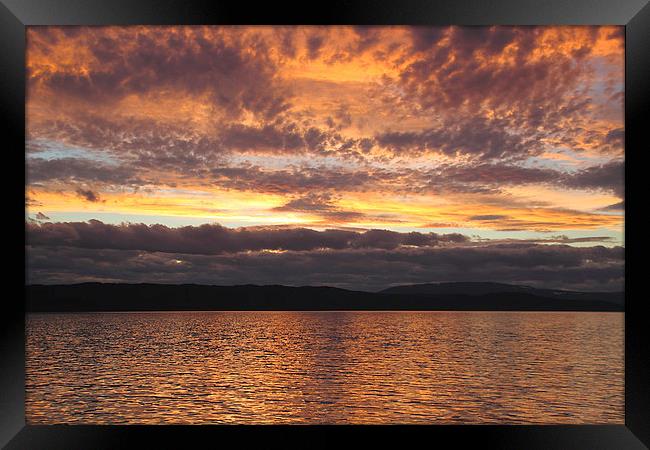 Sunset on the Beagle Channel Framed Print by Carole-Anne Fooks