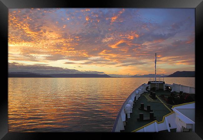 Sunset on the Beagle Channel Framed Print by Carole-Anne Fooks
