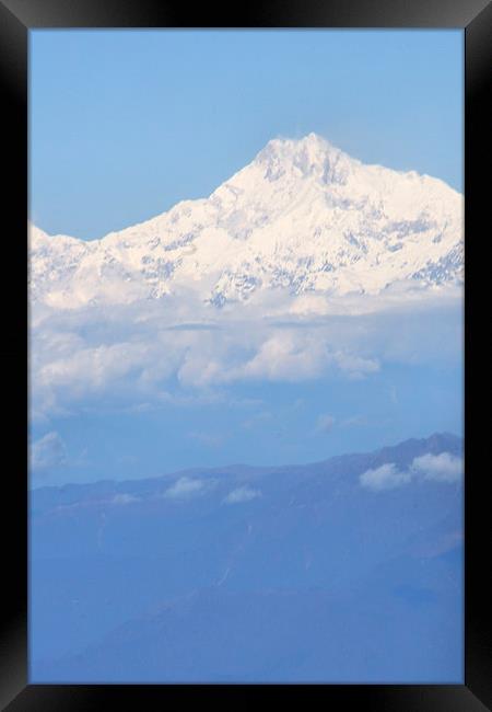 Mount Everest on a Clear Day Framed Print by Carole-Anne Fooks