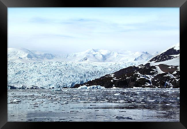 Glacier in Cierva Cove Antarctica Framed Print by Carole-Anne Fooks