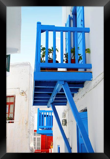 Mykonos Street Framed Print by Carole-Anne Fooks