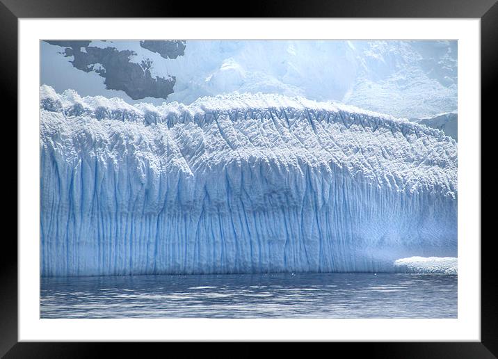 Wall of Ice Antarctica Framed Mounted Print by Carole-Anne Fooks