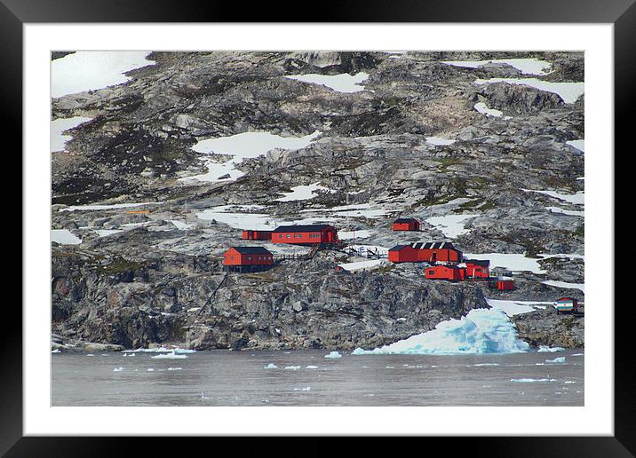 Argentinian Base Cierva Cove Antarctica Framed Mounted Print by Carole-Anne Fooks