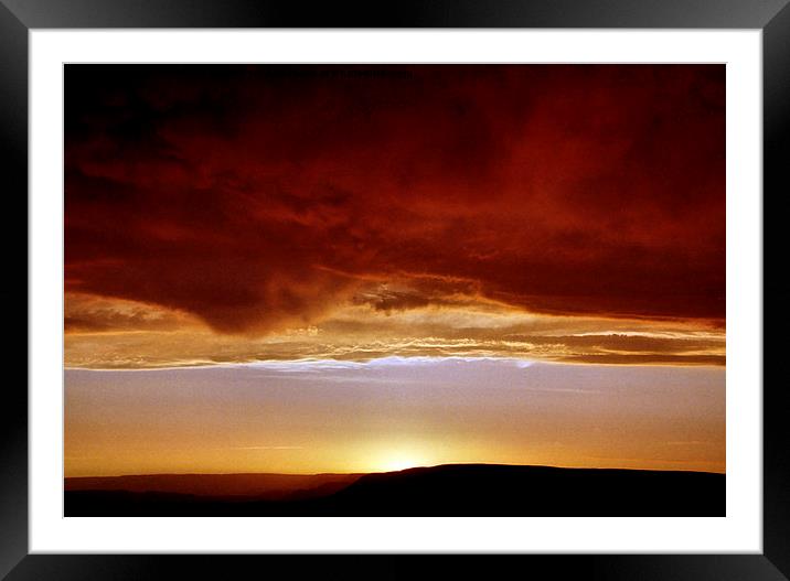 Underneath Stormclouds: Sunset at Fish River Canyo Framed Mounted Print by Carole-Anne Fooks