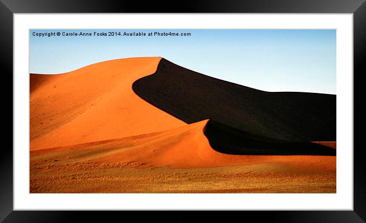 Red Sculptural Dune, Namibia Framed Mounted Print by Carole-Anne Fooks