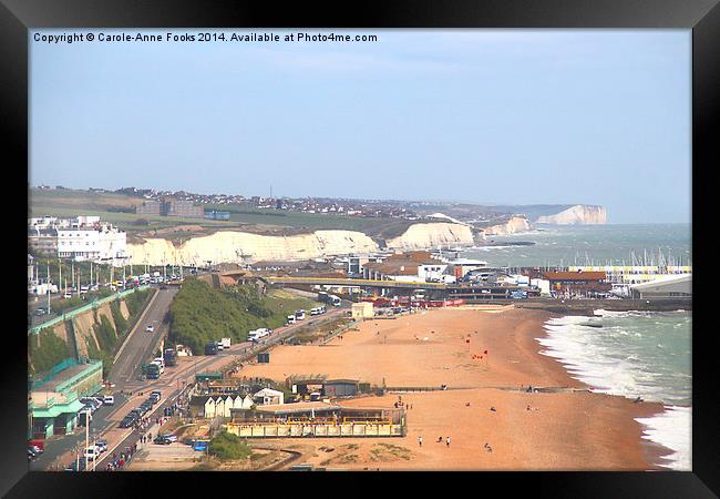  Brighton Beach & South Downs National Park Framed Print by Carole-Anne Fooks