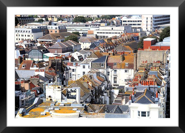  Roofs of Brighton From the Ferris Wheel Framed Mounted Print by Carole-Anne Fooks