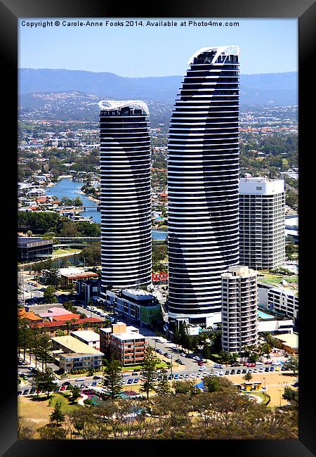  High Rise at Surfers Paradise Framed Print by Carole-Anne Fooks