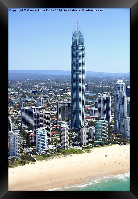   High Rise at Surfers Paradise Framed Print by Carole-Anne Fooks