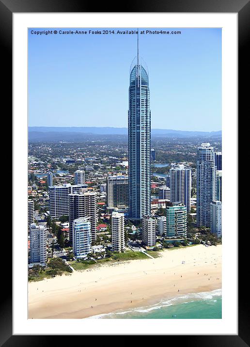   High Rise at Surfers Paradise Framed Mounted Print by Carole-Anne Fooks