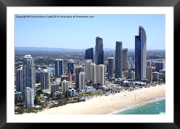    High Rise at Surfers Paradise Framed Mounted Print by Carole-Anne Fooks