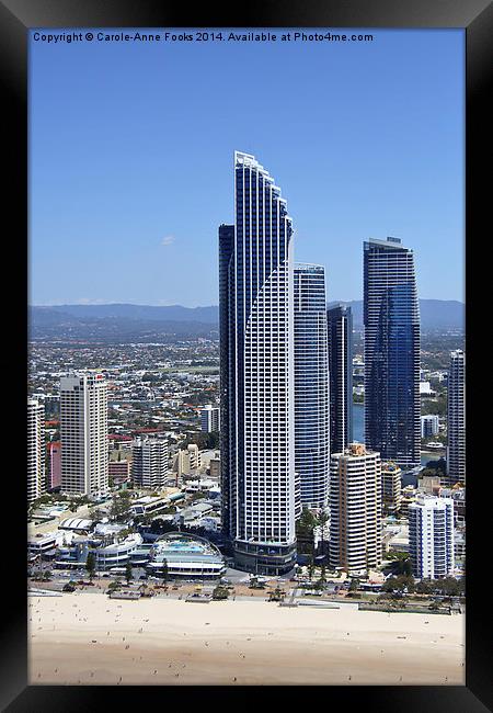    High Rise at Surfers Paradise Framed Print by Carole-Anne Fooks