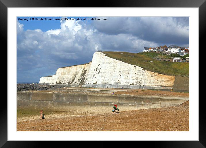  Chalk Cliffs at Saltdean East Sussex Framed Mounted Print by Carole-Anne Fooks