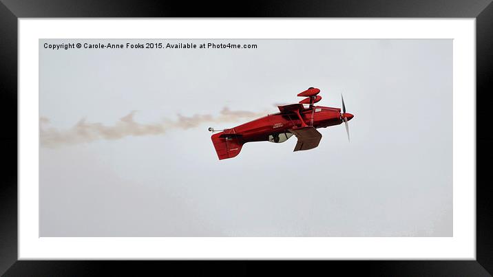  Aerobatics with Chris Sperou Framed Mounted Print by Carole-Anne Fooks