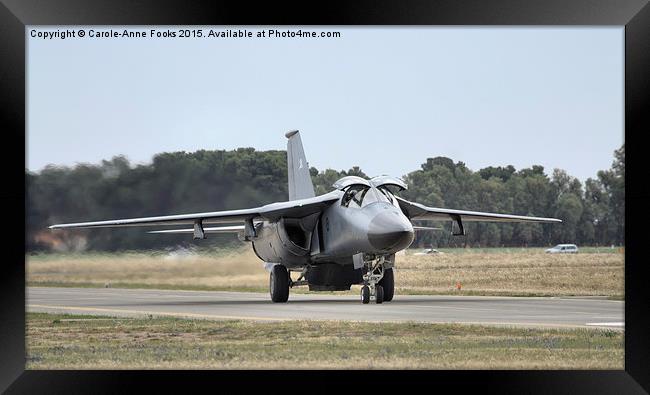  F 111 Just After Landing Framed Print by Carole-Anne Fooks